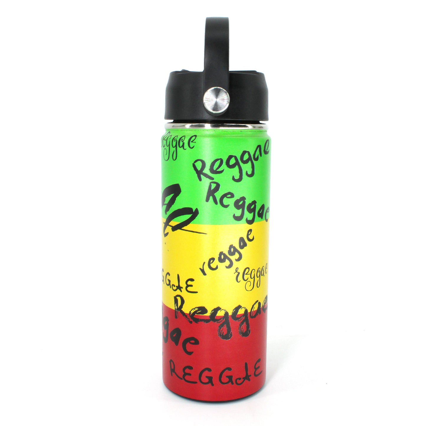 18oz Tumbler with Straw cap Stainless Steel Vacuum Insulated Double Wall Travel Tumbler Coffee Mug Jamaican Flag Reggae Rasta Caribbean