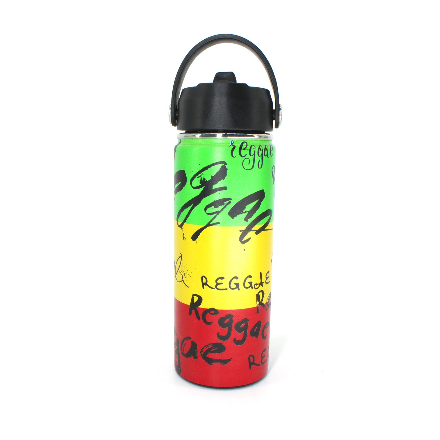 18oz Tumbler with Straw cap Stainless Steel Vacuum Insulated Double Wall Travel Tumbler Coffee Mug Jamaican Flag Reggae Rasta Caribbean