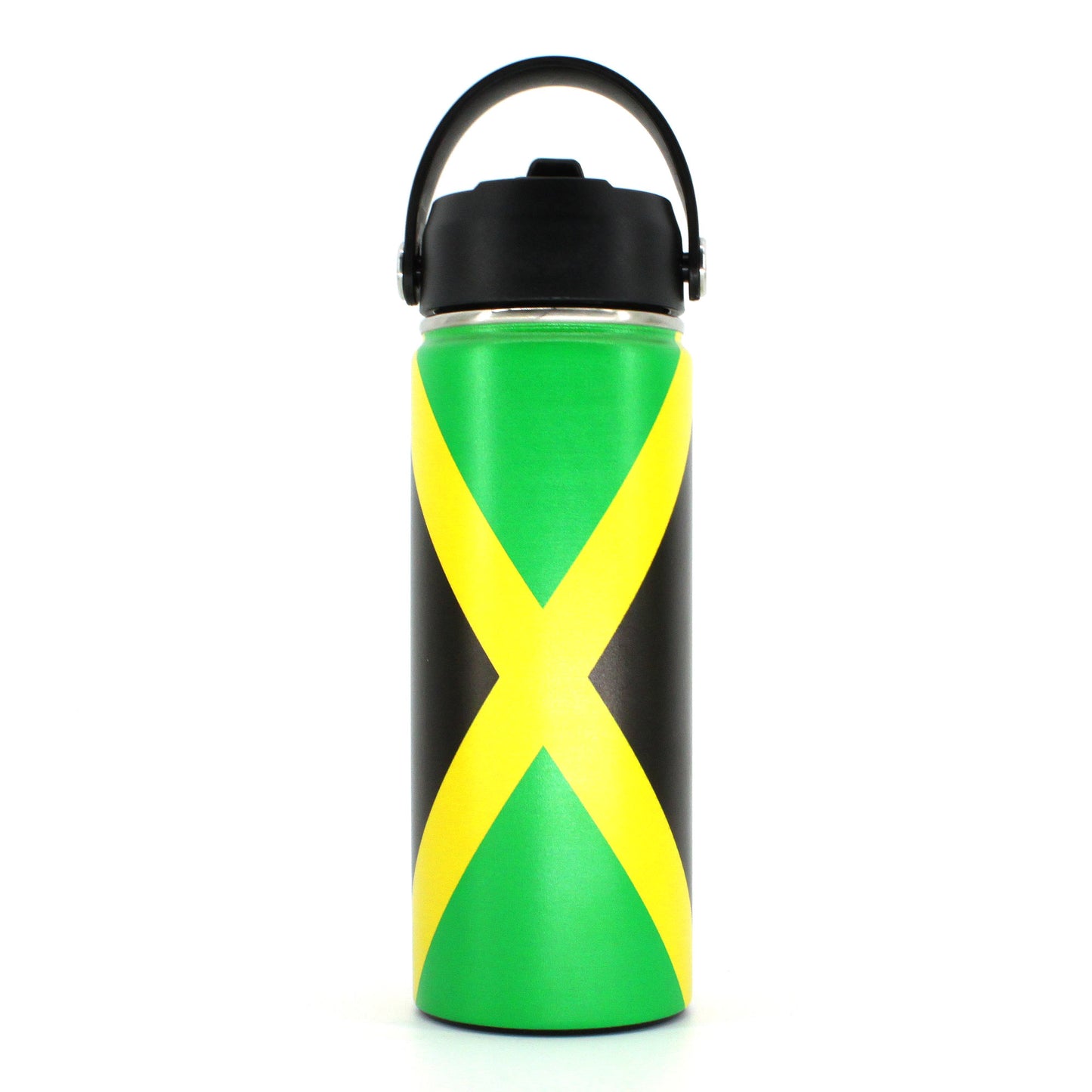 18oz Tumbler with Straw cap Stainless Steel Vacuum Insulated Double Wall Travel Tumbler Coffee Mug Jamaican Flag Reggae Rasta Caribbean