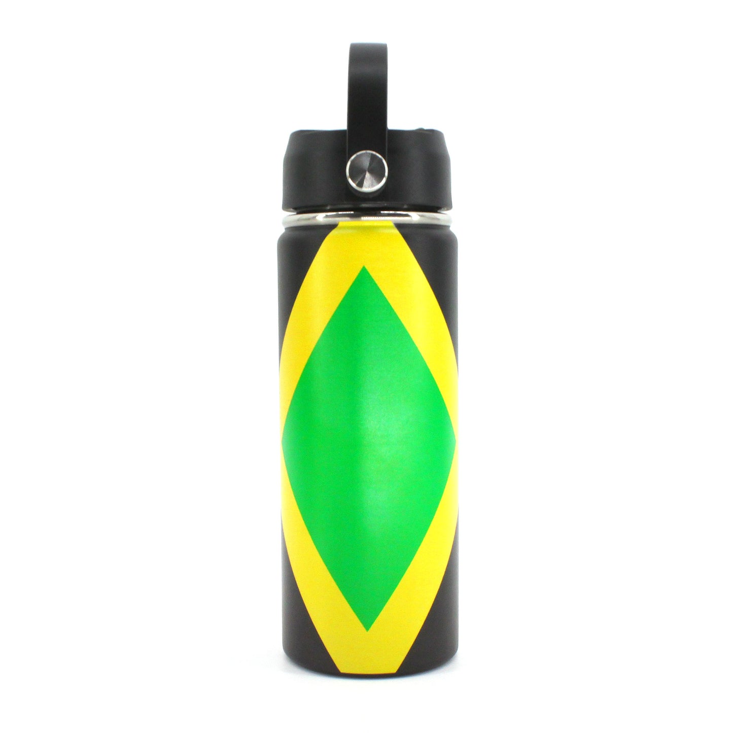 18oz Tumbler with Straw cap Stainless Steel Vacuum Insulated Double Wall Travel Tumbler Coffee Mug Jamaican Flag Reggae Rasta Caribbean