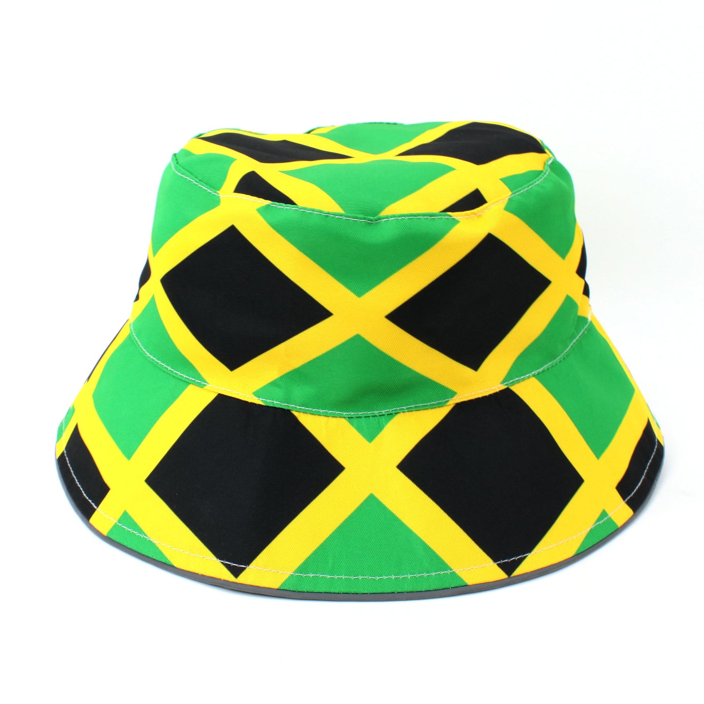 Reggae Reflective Double Sided Printed Fisherman's Hat Bucket Hat for Man and Woman Jamaican Rasta